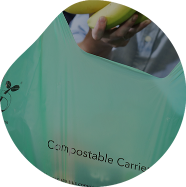 Bolsa de compras de supermercado biodegradable completa